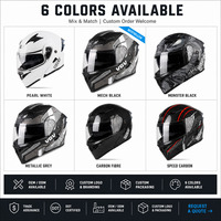 Casque de moto modulaire à visière rabattable en ABS avec poches pour haut-parleur d'intercom, Casco Capacete Moto Unisexe Toutes saisons