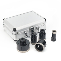 Kit de scies cloches diamantées brasées sous vide avec étui de rangement pour perçage de la porcelaine, de la céramique, du granit et du marbre