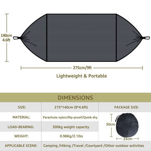 <span class=keywords><strong>Hamac</strong></span> de voyage <span class=keywords><strong>ultra</strong></span> léger Parachute Nylon <span class=keywords><strong>Hamac</strong></span> à séchage rapide avec capacité de charge de 300kg 2 mousquetons Premium 2 sangles d'arbre - Product Image 3