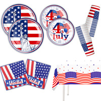 4. Juli Papp teller Patriotisches Einweg geschirr für BBQs & Holiday Parties Stars & Stripes Party zubehör