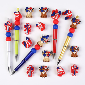 Perles focales 3D en silicone pour le 250e anniversaire de la fête de l'Indépendance et perles de dentition pour la fabrication de stylos à perles et de porte-clés - Product Image 3