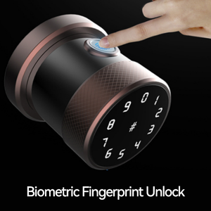 Usa pegangan pintu Alexa biometrik sidik jari, Keypad <span class=keywords><strong>Digital</strong></span> Wifi elektronik Ttlock kamar tidur pintar kenop bulat - Product Image 4