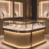 Comptoir de présentation de bijoux de luxe sur mesure, vitrine en verre, conception d'armoire de présentation pour bijouteries en or sur mesure, dépôt requis