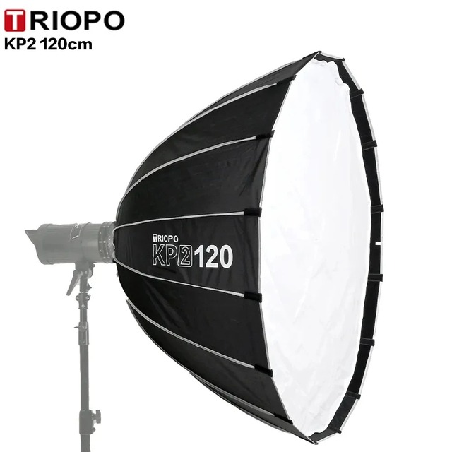 TRIOPO KP2 Series 60/70/90/120cm Parabolic Softbox With Bowen Mount Photo Studio Accessories for Godox Aputure LED Video Light