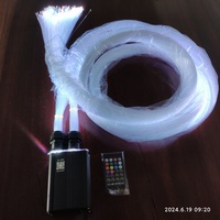 Module d'éclairage à fibre optique 32W à double trou, effet étoile scintillante RGBW, télécommande RF, contrôle par application pour éclairage d'étoiles à fibre optique pour toit de voiture