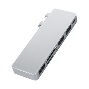 Hub 6 en 1 tipo <span class=keywords><strong>C</strong></span> con <span class=keywords><strong>Thunderbolt</strong></span> <span class=keywords><strong>3</strong></span> SD TF <span class=keywords><strong>3</strong></span> * <span class=keywords><strong>USB</strong></span> <span class=keywords><strong>C</strong></span> <span class=keywords><strong>Dock</strong></span> para dispositivos electrónicos en stock - Product Image 1