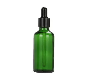 Vente en gros 5ml 10ml 15ml 20ml 30ml 50ml 100ml bouteille d'huile essentielle de couleur verte bouteille en verre d'essence