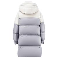 Vente en gros de manteau bombardier en duvet élégant pour femme veste d'hiver avec capuche chapeau détachable coupe-vent caractéristique teint en fil teint