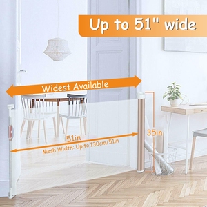 Barrière de sécurité pour escalier Probebi SG010, réglable, rétractable, en aluminium et en maille PVC, pour la sécurité des bébés et des animaux domestiques - Product Image 4