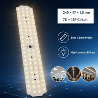 Módulo de PCB Lineal de 240x47mm con 84 LED SMD 3030, Motor de Luz LED 7S12P, Prototipo Rápido, Componente de Luz de Panel Delgado de Alto Lumen