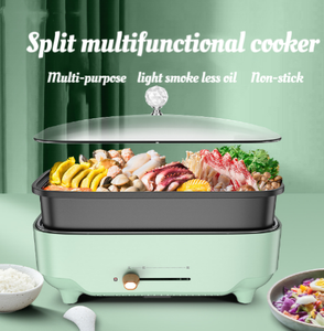 Mini olla caliente eléctrica 2 en 1 con sartén para parrilla de 2,5 L de capacidad para uso doméstico en dormitorios - Product Image 6