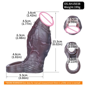 ปลอกอวัยวะเพศชายแบบเปิด SXXY สำหรับผู้ชาย ทำจากซิลิโคนเนื้อแน่นเสมือนจริง ช่วยเพิ่มขนาดและยืดเวลาการหลั่งเร็ว ของเล่นทางเพศสำหรับผู้ชาย - Product Image 3