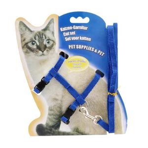 Correa para gatos, arnés de pecho ajustable de nailon para gatos pequeños, para caminar al aire libre, equipo de seguridad antiescape para mascotas - Product Image 2