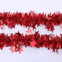Decorações de ano novo chinês, cortinado de natal fosco de cor vermelha