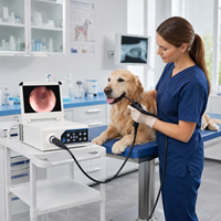 Équipement d'endoscopie vétérinaire portable HD 1080P pour le diagnostic des animaux de compagnie et l'intubation