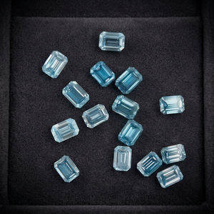 Stonewels Hermoso Diamante Azul Cielo Corte Esmeralda Perforado con Láser 0.5-1ct 4*6-5*7mm Diamante Azul Suelto Cultivado en Laboratorio Excelente Claridad VS1 - Product Image 3
