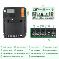 12V 24V 40A 96v 24 heures écran LCD numérique boîtier en aluminium MPPT contrôleur de charge solaire 99% efficacité 60V solaire 150v