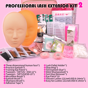 Lông mi mở rộng Kit cho người mới bắt đầu chuyên nghiệp Lash mở rộng Kit với mannequin đầu - Product Image 2