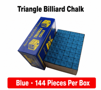 Gesso Triangolare per Stecca da Biliardo, Confezione Master da 144 Pezzi per Sale da Biliardo, Bar e Club di Snooker, Formula Oleosa Blu, Polvere Fine, Facile Applicazione