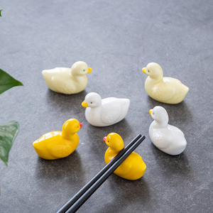 Vajilla de cerámica, soporte para palillos, otra vajilla, <span class=keywords><strong>restaurante</strong></span>, diseño de <span class=keywords><strong>Patito</strong></span> blanco amarillo, soporte para palillos de porcelana - Product Image 3