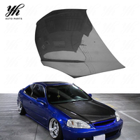 Capot en fibre de carbone noir OEM YH 2002-2006 Integra DC5 RSX, finition brillante 3K Twill Weave, neuf, pour rénovation/amélioration