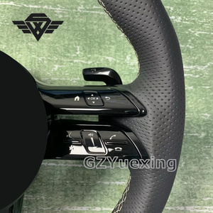 Volante Auto Personalizzato Rotondo in Pelle Adatto per Mercedes Benz W213 C238 W463 W464 W222 C217 <span class=keywords><strong>CLS</strong></span> <span class=keywords><strong>C257</strong></span> W205 C63 AMG - Product Image 3