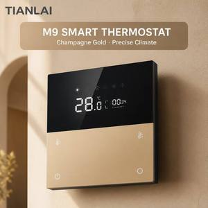 Thermostat intelligent Tuya Zigbee Tianlai M9-T avec écran tactile pour climatisation, chauffage au sol et ventilation, boîtier 86 pour la maison - Product Image 3
