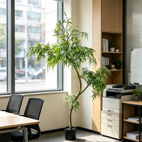 Arbre d'érable artificiel en pot, plantes de simulation, deux couleurs, forme incurvée irrégulière spéciale, faux bonsaï, décoration d'intérieur