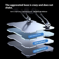 Support de tablette d'ordinateur en silicone en métal réglable Support spécial pour iPad Accessoire de téléphone portable de bureau durable New Live