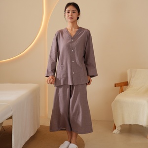 Халат для СПА-процедур серый, комплект для акупунктурной терапии (верх и низ), унисекс, единый размер, хлопок - Product Image 6