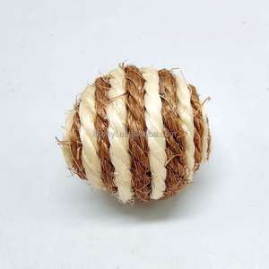 2025 Offre Spéciale Pet Interactive & Movement Toys Interactive Cat Teaser Ball 4.3cm Grinçant <span class=keywords><strong>Sisal</strong></span> Ball Durable Pet Toy Ball - Product Image 6