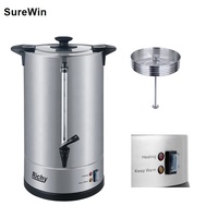 Distributeur de café en acier inoxydable, distributeur à usage domestique, 10 l, 8l, eau à café, commercial, vente