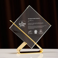 Trophée en cristal créatif, médaille carrée personnalisée, modèle Chine FKM22, pour récompense d'équipe de ventes excellente lors de la réunion annuelle de l'entreprise