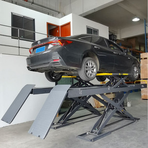 공장 공급 휠 포지셔닝 대형 가위 자동차 리프트 지상 레벨 더블 자동차 리프트 4.5T 전기 유압 - Product Image 3