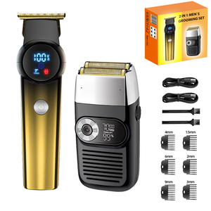 Tondeuse à cheveux rotative sans fil OEM LCD pour barbier, 0 mm, à zéro espacement, pour gravures, rasoir électrique professionnel, étanche IPX7, 1000 mAh - Product Image 4