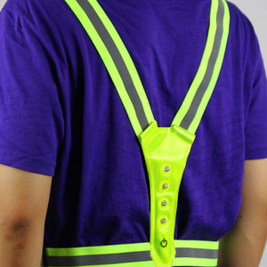 Chaleco de Seguridad Reflectante LED con Logotipo Personalizado <span class=keywords><strong>Ekai</strong></span> al por Mayor, con Luz Intermitente para Carreteras y Construcción - Product Image 5