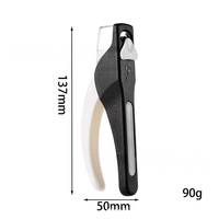 Coupe-ongles en acier inoxydable anti-éclaboussures, ciseaux à bouche plate en U, pince à ongles, outil de manucure