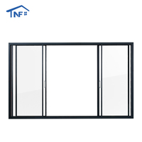Porte coulissante en verre trempé double, en alliage d'aluminium moderne, antivol et sécurisée, pour villa, appartement, extérieur