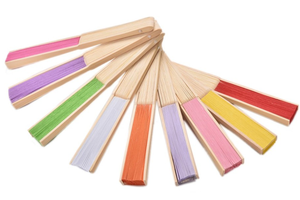Wholesale Chinese Custom Bamboo Printed Fabric Bamboo Fan Folding Paper Fan Hand Fan for Favors Gift - Product Image 3
