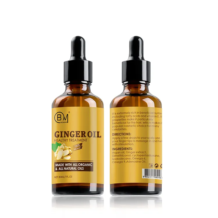 Aceite de jengibre para el crecimiento del cabello para hombre, aceite herbal natural para el crecimiento del cabello