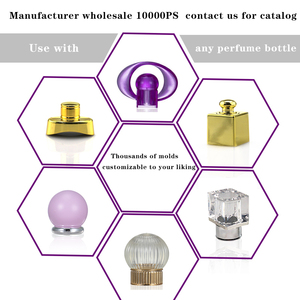 Nắp chai nước hoa cao cấp bán buôn, chất liệu nhựa trong suốt, màu đen vàng sang trọng - Product Image 2