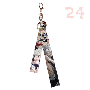 60 รูปแบบขายส่งDemon SlayerฟอกขาวJujutsu Kaisen LuffyโตเกียวAvengers Streamerริบบิ้นอะนิเมะพวงกุญแจกระดิ่งของขวัญ - Product Image 5