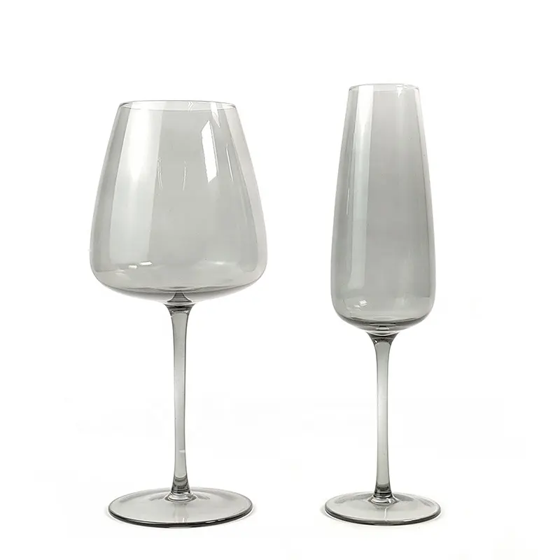 Luxury Wine Glass with Logo Champagne Hand Made Free Soda Lime Glass,soda Lime Glass Customized Logo Acceptable 1000 230ml/650ml