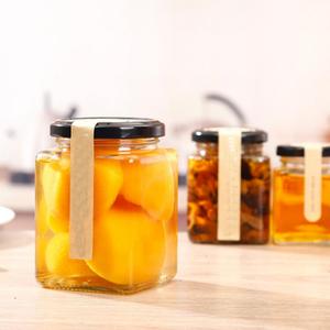 Bocaux en verre carrés transparents de diverses capacités avec couvercle métallique pour épices, miel, confiture, biscuits et autres aliments - Product Image 1