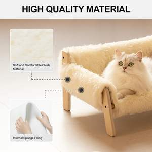 Haustier Sofa für Innen katzen Haustier möbel Erhöhte Katzen betten Katzen couch bett mit abnehmbarem Matratzen bezug - Product Image 4