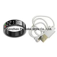 Nuevo Anillo Inteligente de Acero 2026 con Pantalla Táctil, Control Remoto para TikTok, Pasador de Páginas de Libros Electrónicos, Monitor de Ritmo Cardíaco y Sueño para Hombres y Mujeres SR08