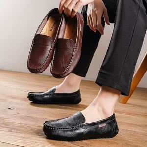 Chaussures pour hommes 2023, mocassins décontractés à enfiler, chaussures italiennes noires pour hommes - Product Image 6