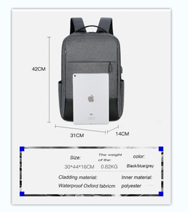 Nhà Sản Xuất Tùy Chỉnh Màu Xanh Hải Quân Ubs Bền Thông Minh Người Đàn Ông Kinh Doanh Oxford Da Máy Tính Xách Tay Du Lịch Ba Lô Trường Cuốn Sách Túi <span class=keywords><strong>Unisex</strong></span> - Product Image 2
