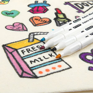 GXIN P-A03201 <span class=keywords><strong>marqueur</strong></span> de tissu personnalisé, assortiment de 18 couleurs, <span class=keywords><strong>marqueur</strong></span> de tissu, stylo résistant à la décoloration et à l'eau, <span class=keywords><strong>marqueur</strong></span> de tissu <span class=keywords><strong>permanent</strong></span> - Product Image 6