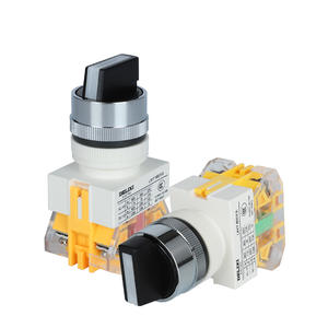 Interrupteur rotatif autobloquant Delixi LAY7-11X/2/3 20X à bouton-poussoir, deux positions, trois vitesses, NP4 LAY37, max 250V, plastique - Product Image 1